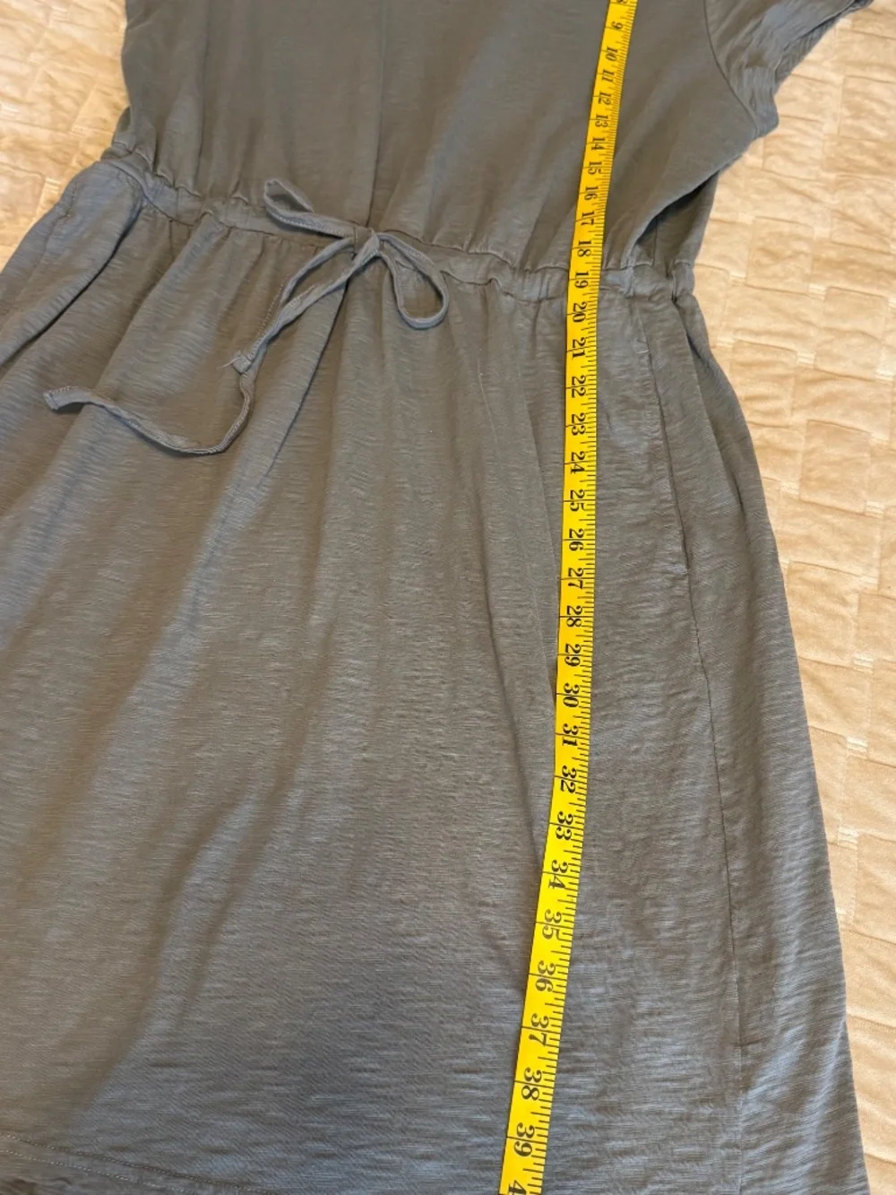 "Pact" certified organic: sage green capped sleeve midi dress; X-Large - Picture 6 of 9